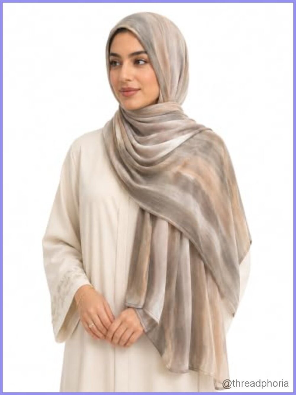 Hand Tie-Dye Rainbow Viscose Hijab Oversized Scarf Wrap
